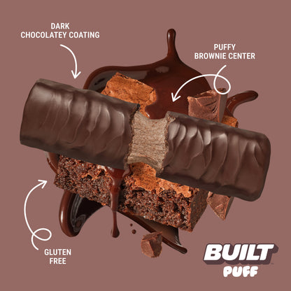 rich brownie flavored protein dessert snack bar box
