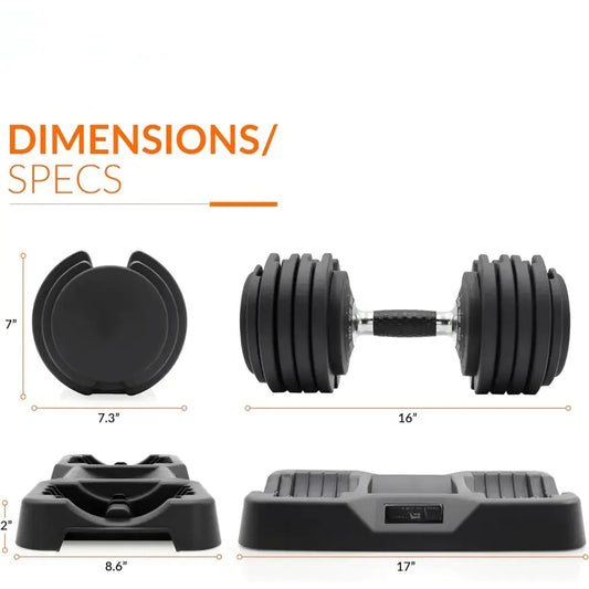 Adjustable Dumbbell with Rotating Handle for Weight Lifting and Fitness Anti Spier