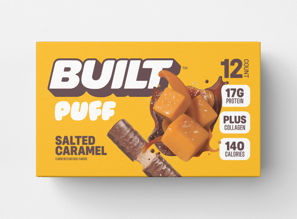chocolate coated caramel protein puff with sea salt
