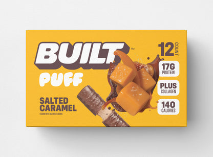chocolate coated caramel protein puff with sea salt
