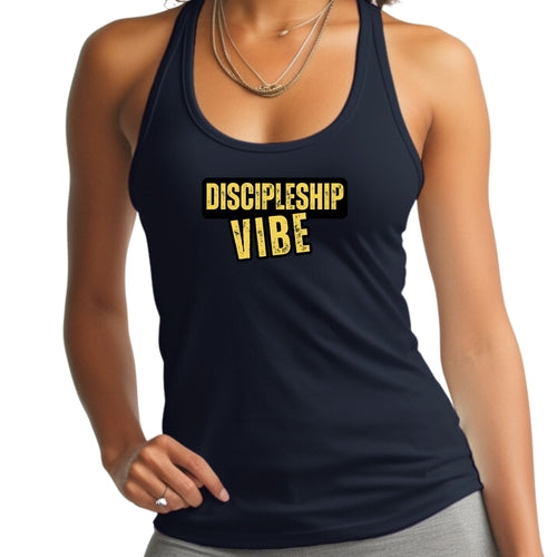 Womens Fitness Tank Top Graphic T-shirt - Discipleship Vibe