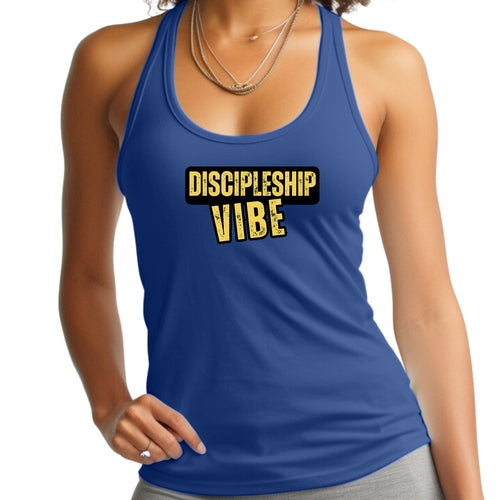 Womens Fitness Tank Top Graphic T-shirt - Discipleship Vibe